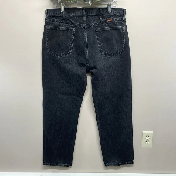 Rustler Regular Fit Straight Leg Black Wash Jeans 38X30 - Picture 4 of 14